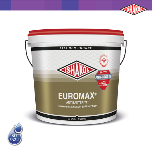 İshakol Euromax Antibakteriyel Silikonlu Silinebilir Soft Mat Boya